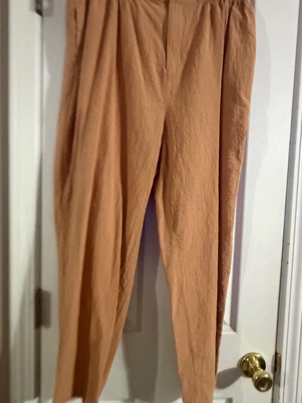 V Ery J women’s cotton pants in Terra cotta